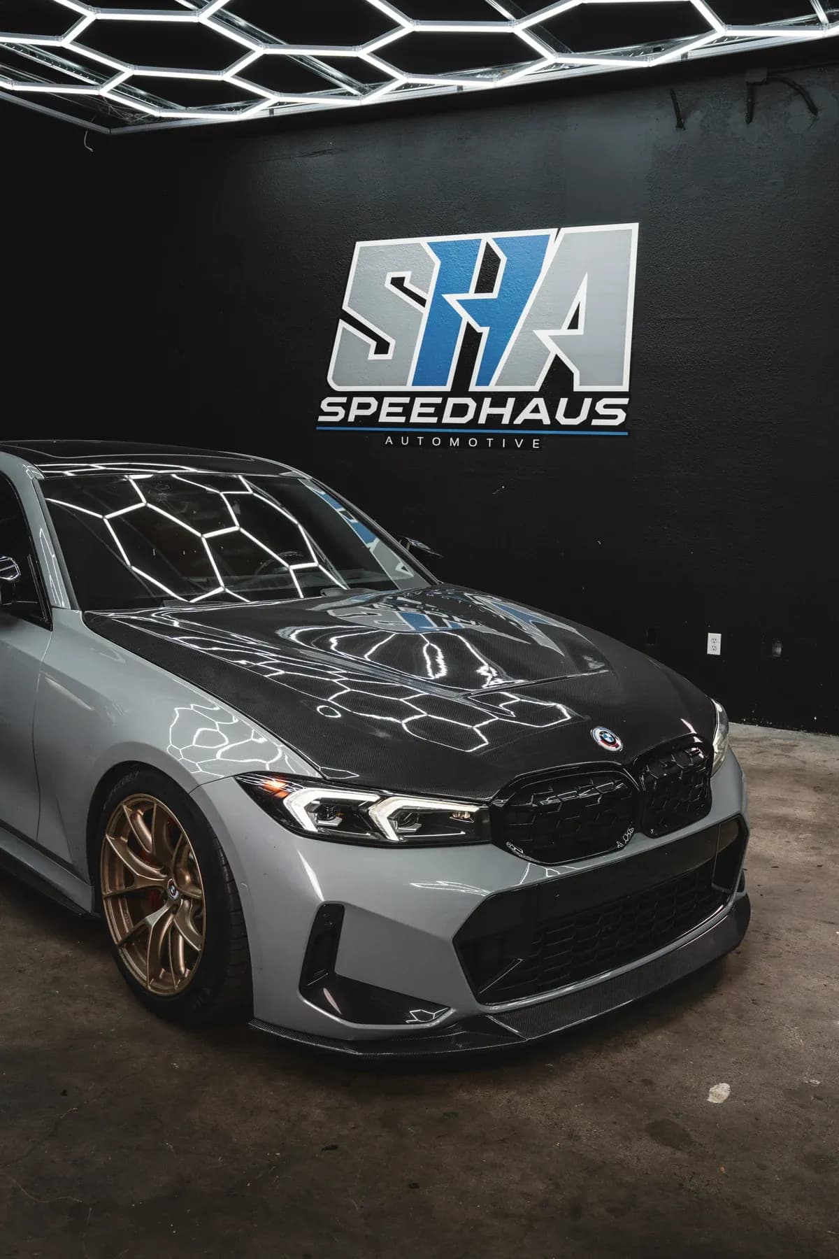 BMW receiving scheduled maintenance